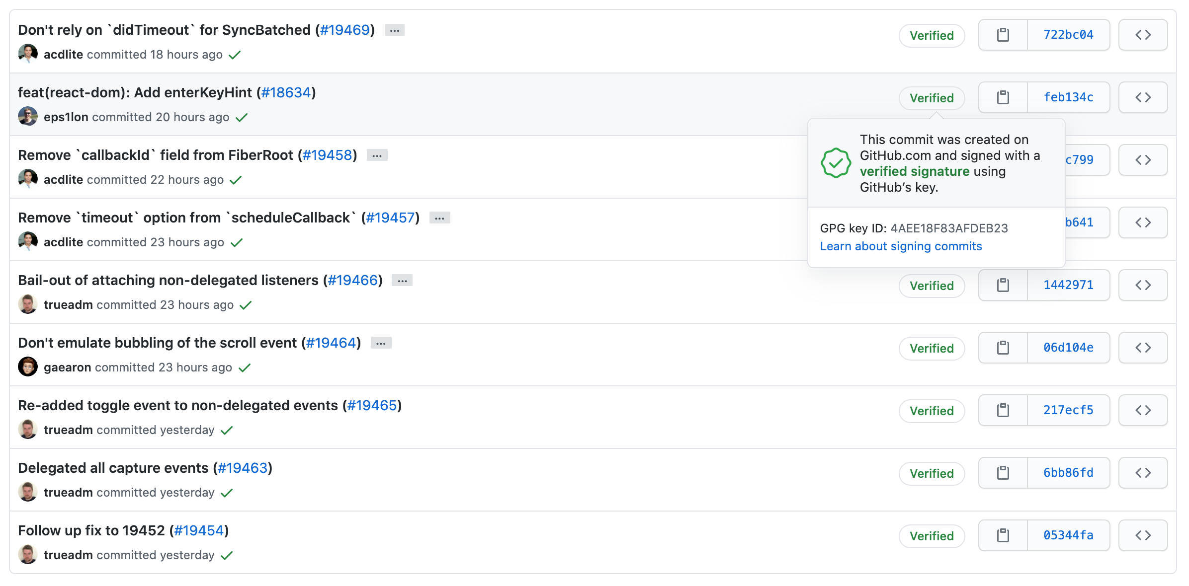 GPG verified commits on GitHub